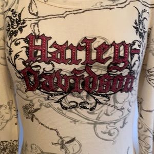 Harley-Davidson Long Sleeve Thermal with Crystal Accents